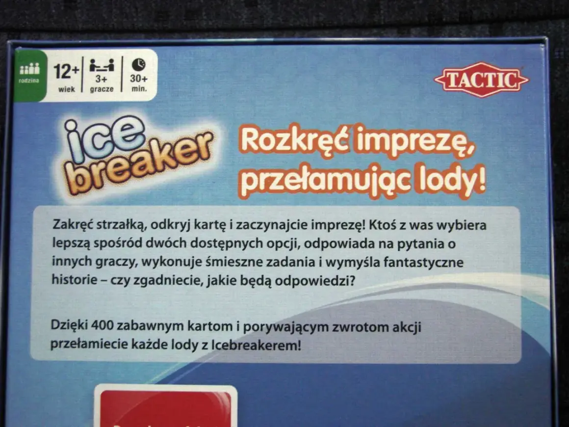 Gra "Icebreaker" Tactic - idealna na gry ze znajomymi w domu. Rozkręć imprezę, przełam lody!